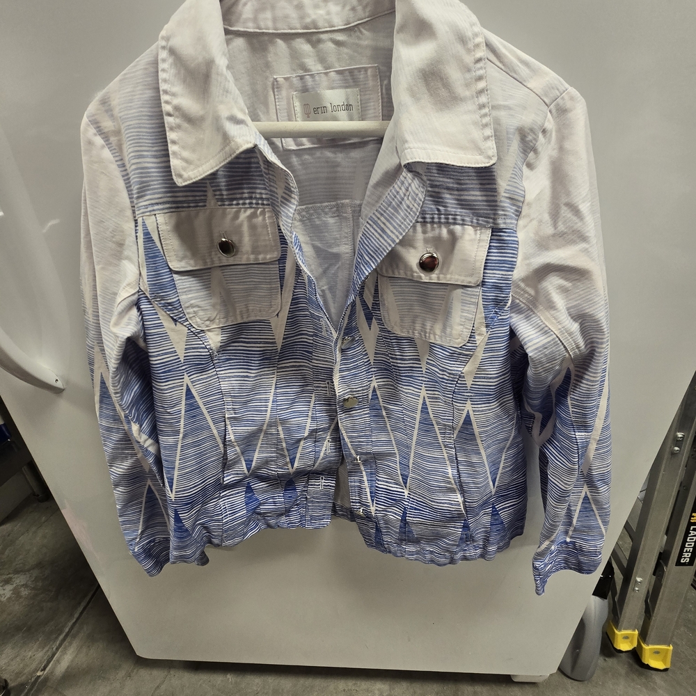 Erin London Blue and White Jacket
